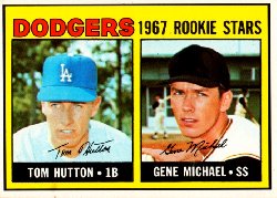 1967 Topps Baseball Cards      428     Rookie Stars-Tom Hutton RC-Gene Michael RC